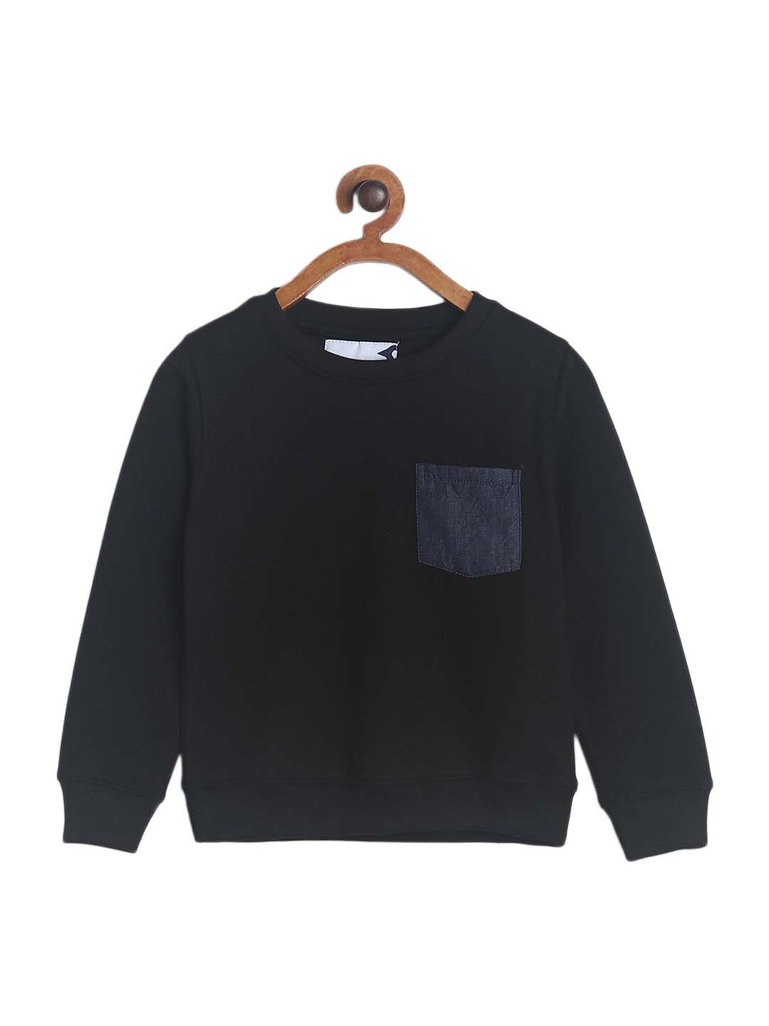 Tales & Stories Kids Black Regular Fit Sweatshirt