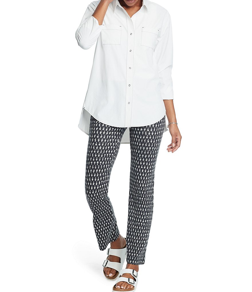 NIC + ZOE Long Sleeve Wrinkle Resistant Tech Stretch Button Front Shirt