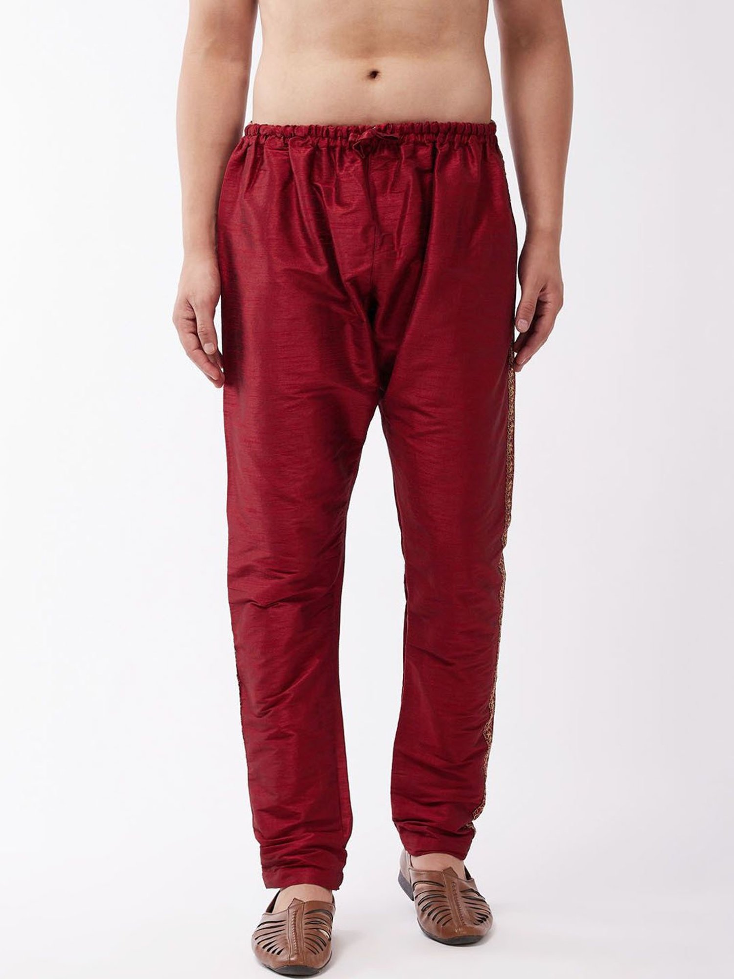 Vastramay Maroon Straight Fit Pyjamas