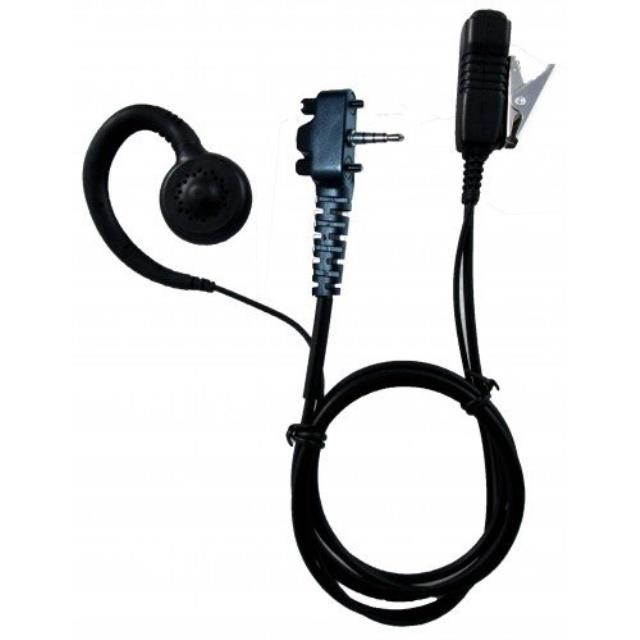 pryme lmc1gh22s responder light duty earhook headset with coil cord receiver for vertex single pin radios