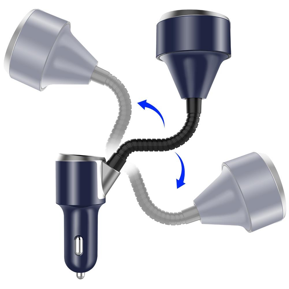 New Fashion BC18 Smart Car Charger Bluetooth Kit Support FM Transmitter TF Card USB Flash Disk Bluetooth Caller ID Broadcaster