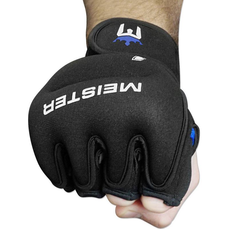 Meister Neoprene Weighted Gloves Pair - 1lbs Black/Blue