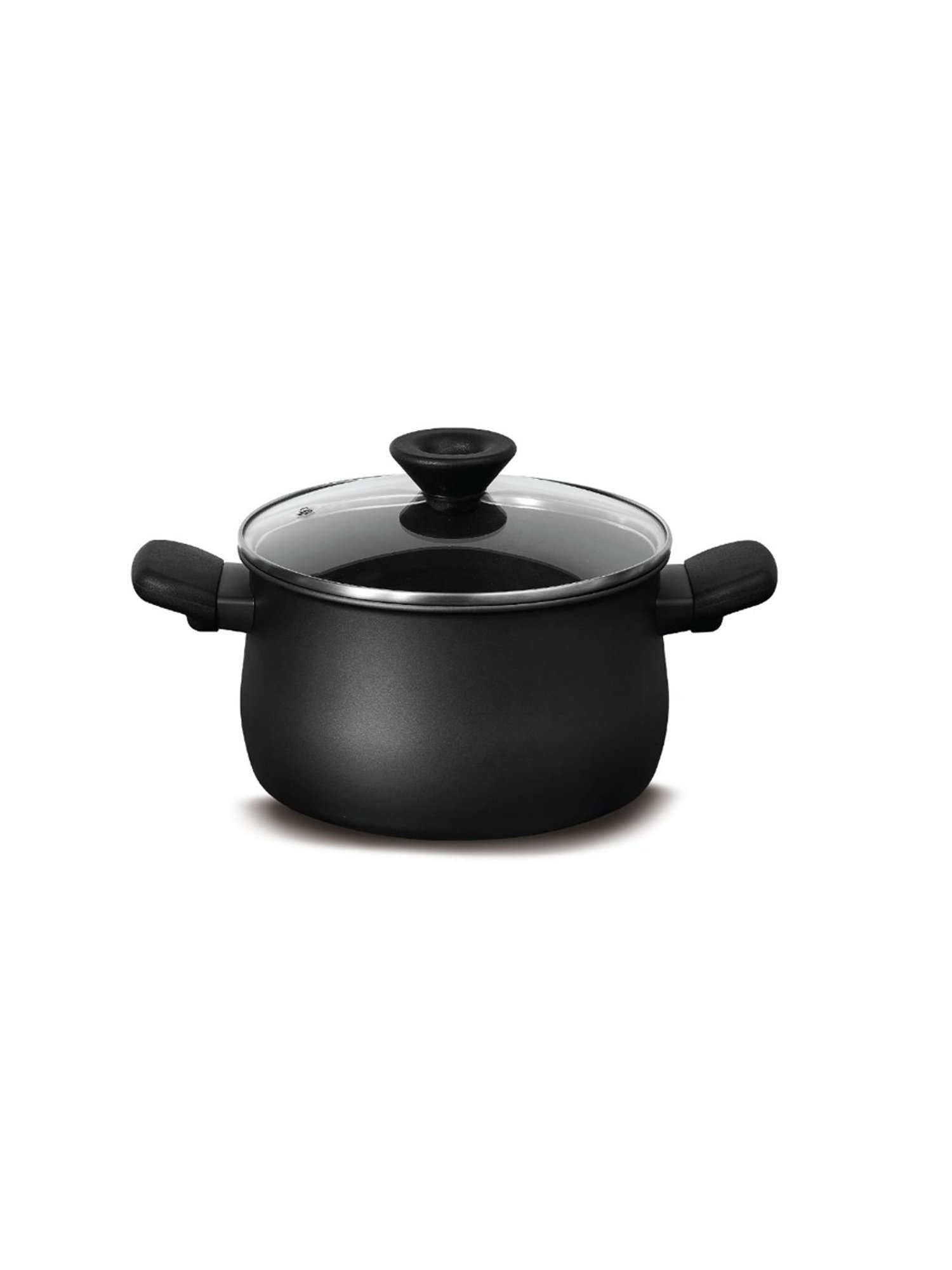 Meyer Midnight Black Aluminium Casserole with Lid (3.8 L)