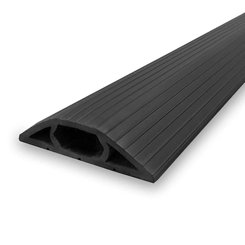 60005C Floor Cord Cover Protector for agement 3 in x 5 ft Black