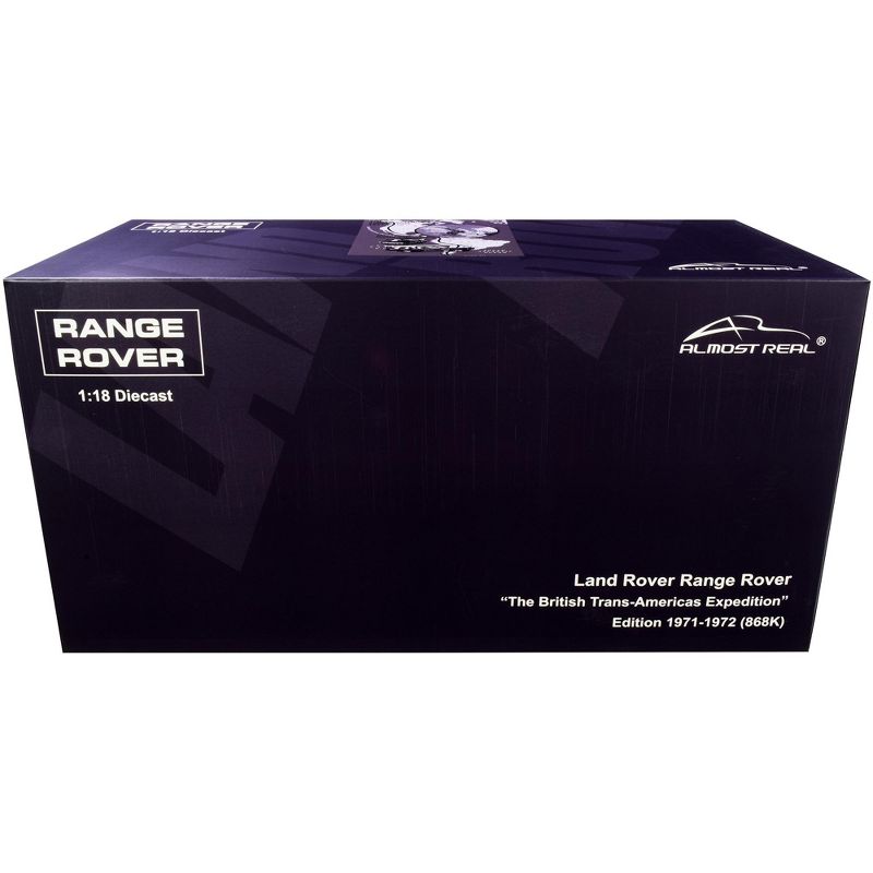 Land Rover Range Rover Dark Blue w/Roof Rack & Accessories "The British Trans-Americas Expedition" 1/18 Diecast Car Almost Real