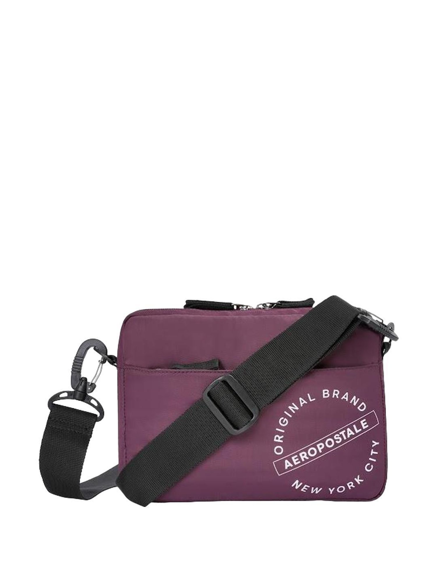 Aeropostale Aaron Burgundy Polyester Solid Cross Body Bag