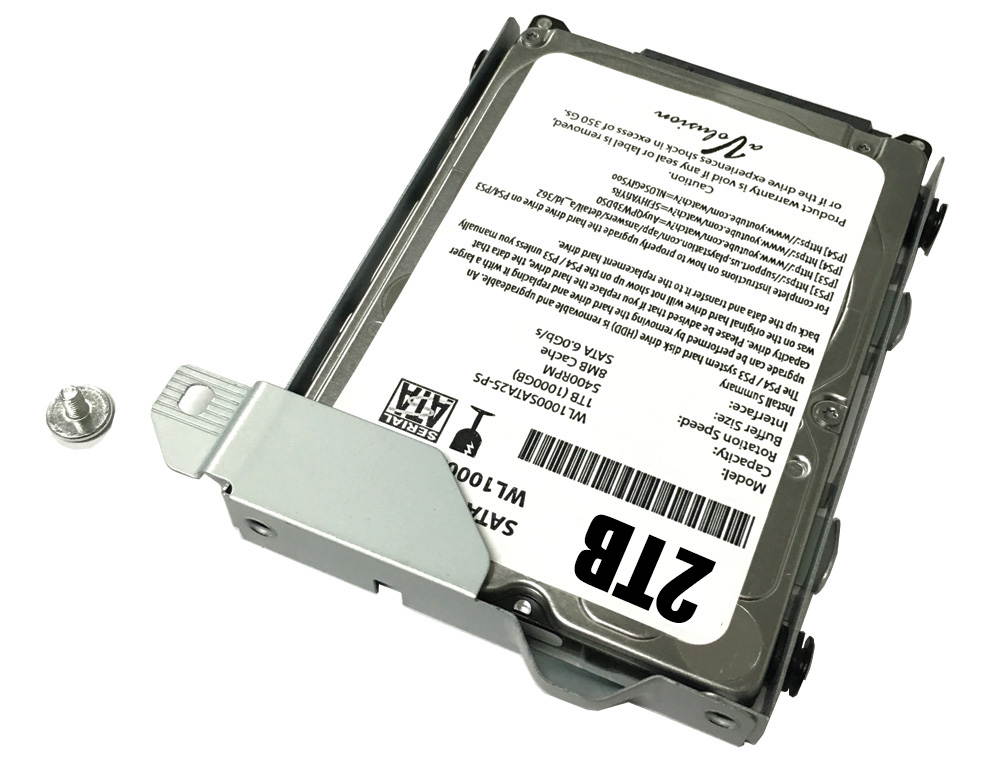 Avolusion 2TB Playstation4 (PS4 CUH-1100 Series) Hard Drive Upgrade Kit (2TB HDD + 8GB USB + Mounting Kit) w/2-Year Warranty