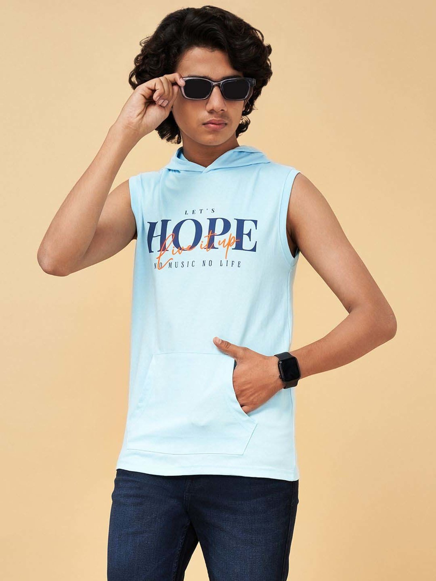 Coolsters by Pantaloons Kids Powder Blue Cotton Printed T-Shirt