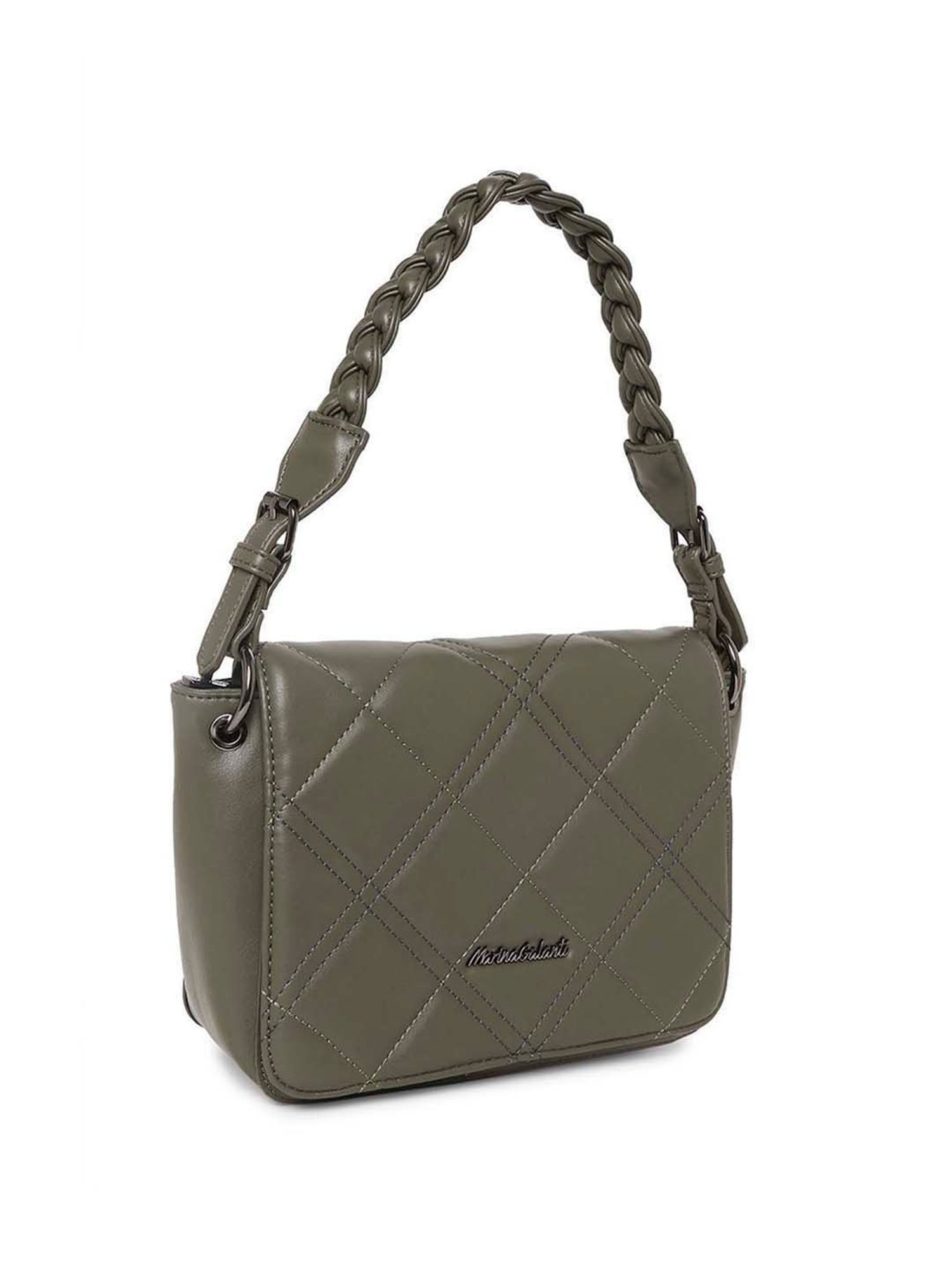 Marina Galanti Olive Quilted Medium Sling Handbag