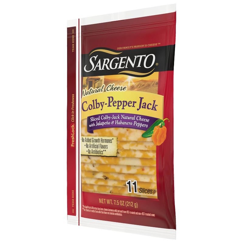 Sargento Natural Colby-Pepper Jack Cheese Slices - 11ct