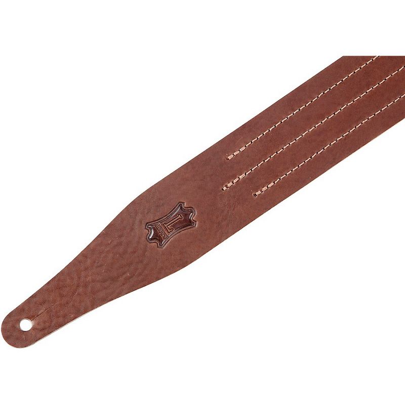 Levy's MV217TS-BRN_BRN 2" Wide Brown Veg-tan Leather Guitar Strap