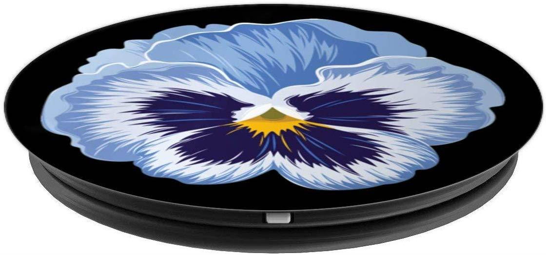 Blue Flower Pansy PopSockets Grip and Stand for Phones and Tablets