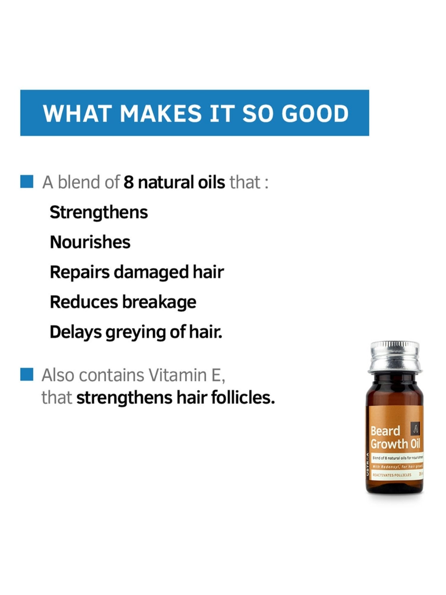 Ustraa Hair Vitalizer Shampoo & Beard Growth Oil