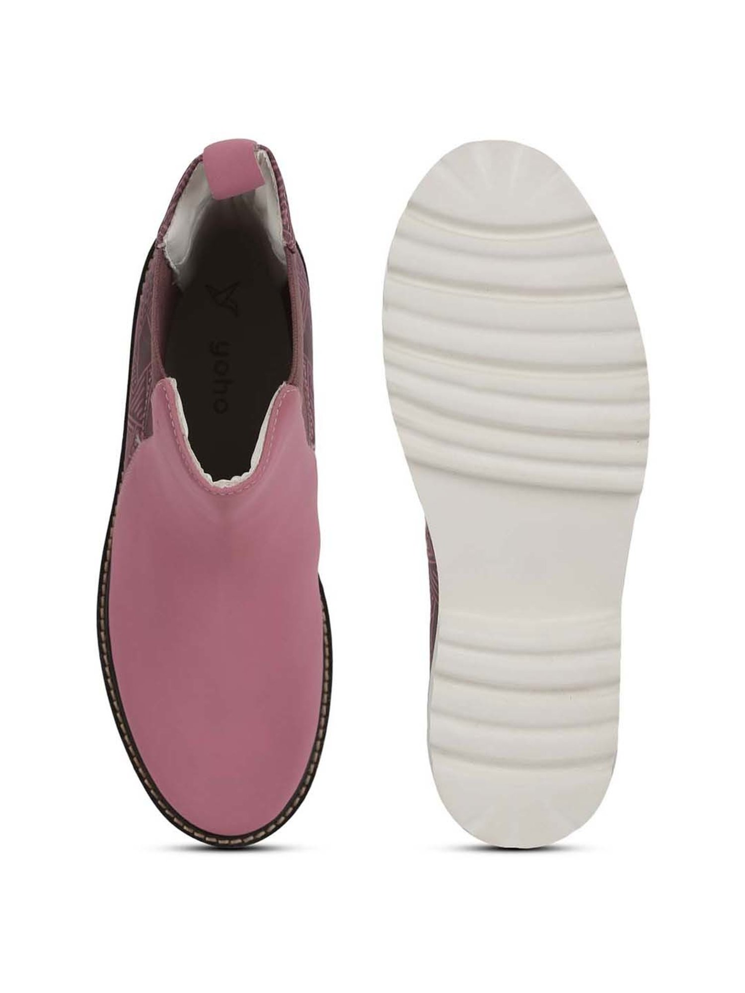 Yoho Women's Pink Chelsea Boots