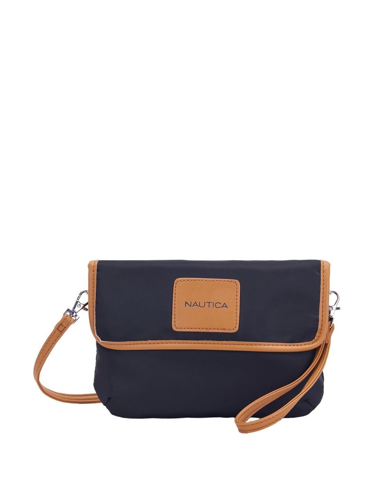 Nautica Navy Blue & Red Solid Medium Sling Handbag