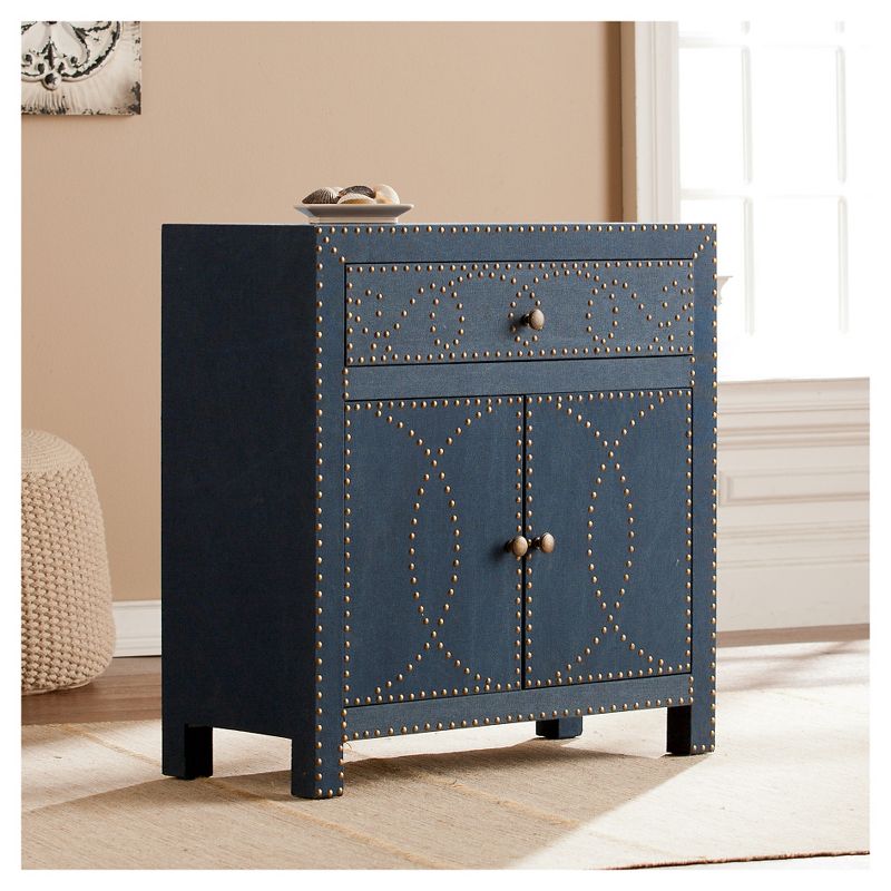 Florian Double Door Cabinet Navy - Aiden Lane