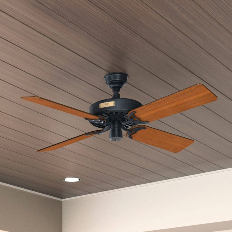 52" Original Damp Rated Ceiling Fan Black - Hunter Fan