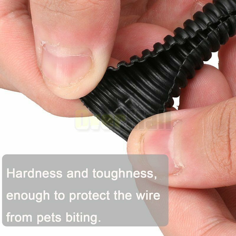 100FT Split Wire Loom Conduit Corrugated Choose Hot Size Flex Cable Plastic Tube