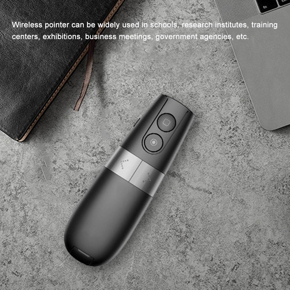 H101 Remote Control Wireless Pointer Digital Presentation Pen 2.4G Wireless Multifunctional Presenter PowerPoint Clicker Black