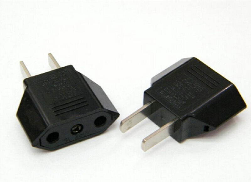 2x EU Europe Female to US USA Male Wall AC Power Plug Travel Adapter Converter