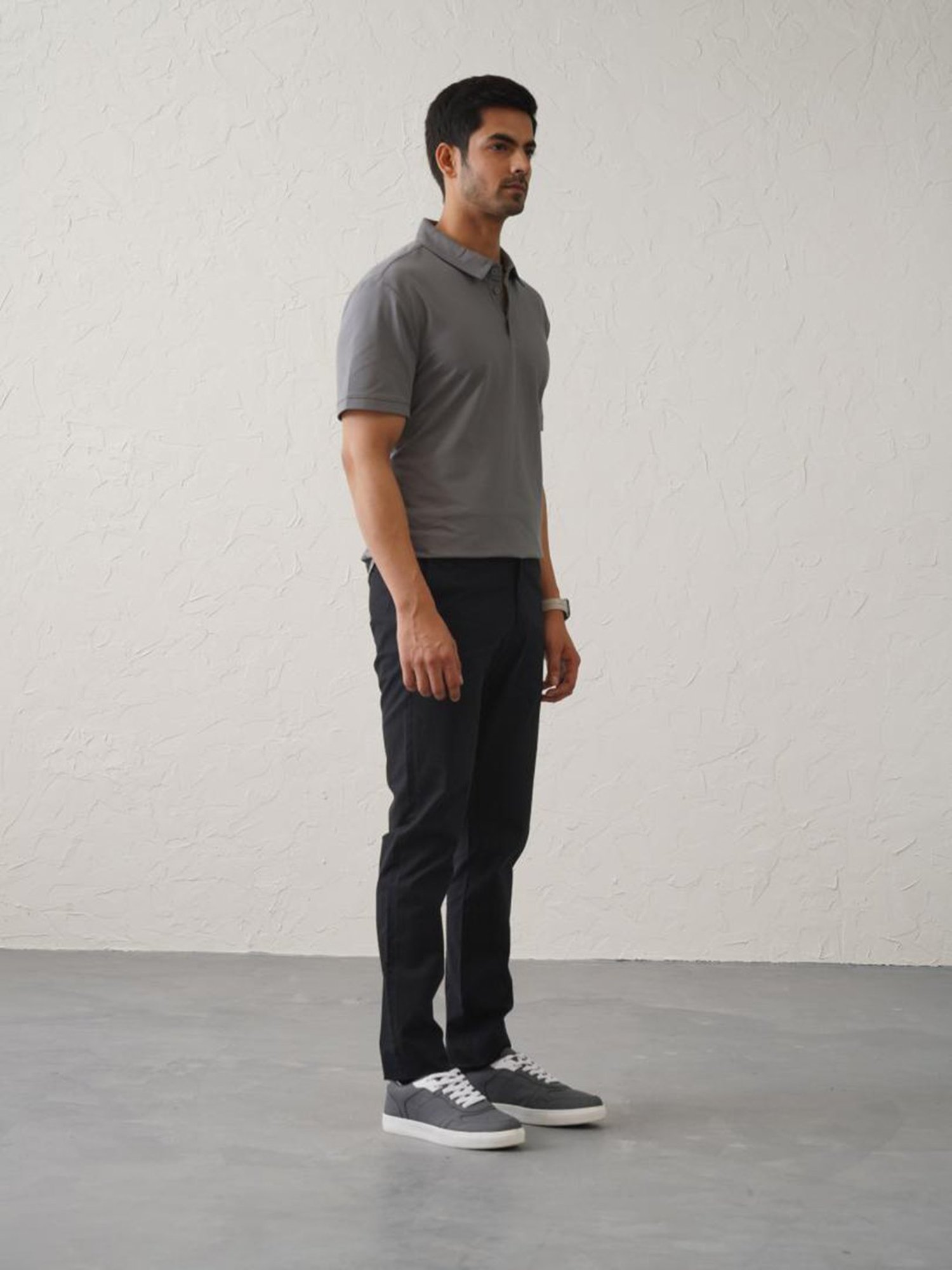 MinusOne Black Regular Fit Chinos