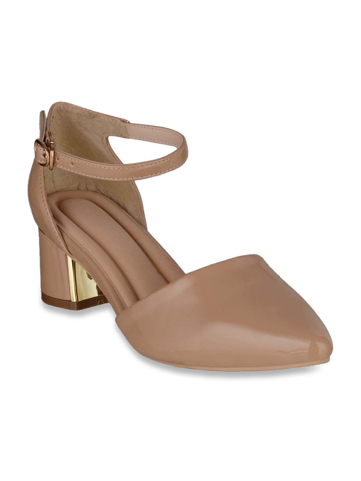 Sherrif Women's Beige Ankle Strap Sandals