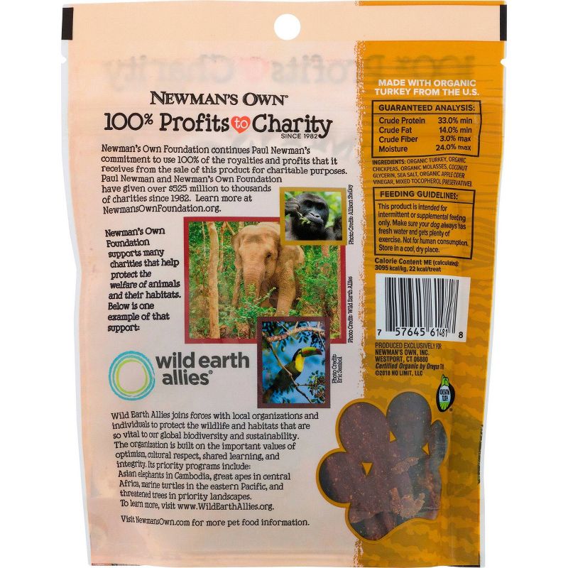 Newman's Own Organic Turkey Flavor Chewy Dog Treats - 4.5oz