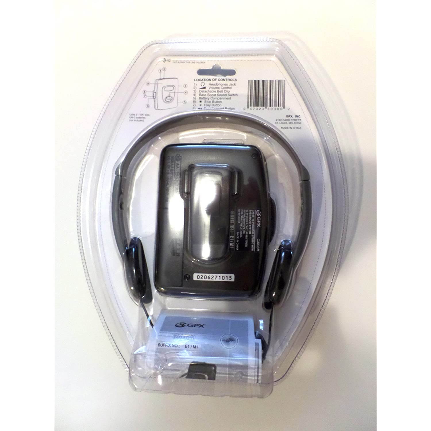 GPX C3038 Personal Stereo Cassette with Bass Boost