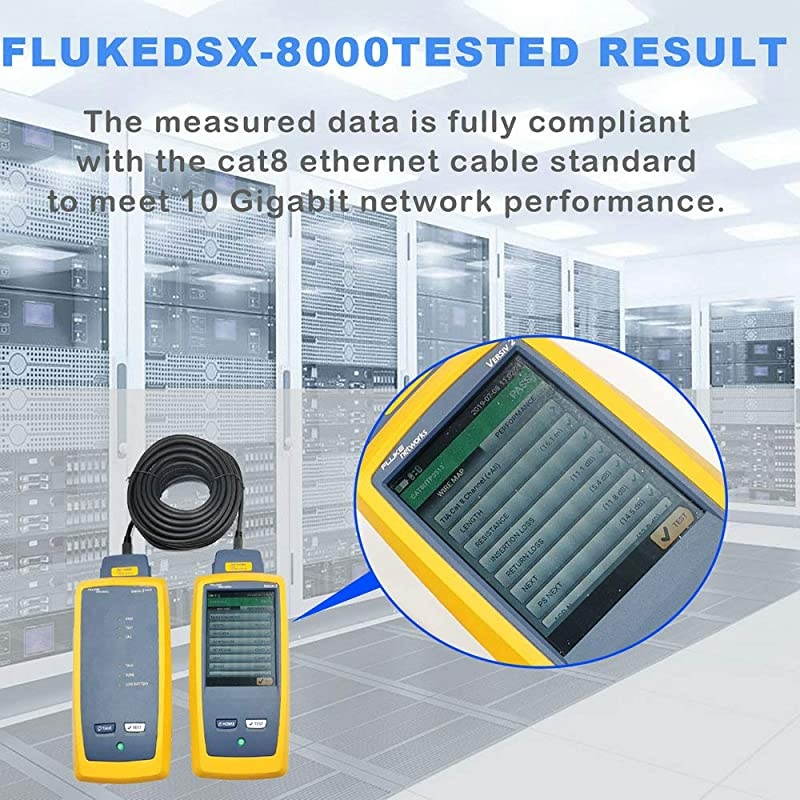 8 Ethernet Cable 60ft LIQUN Internet Cable Lastest 40Gbps 2000MHz High Speed SFTP Patch Cables with Gold Plated RJ45 Connector for Router Modem Gaming Xbox