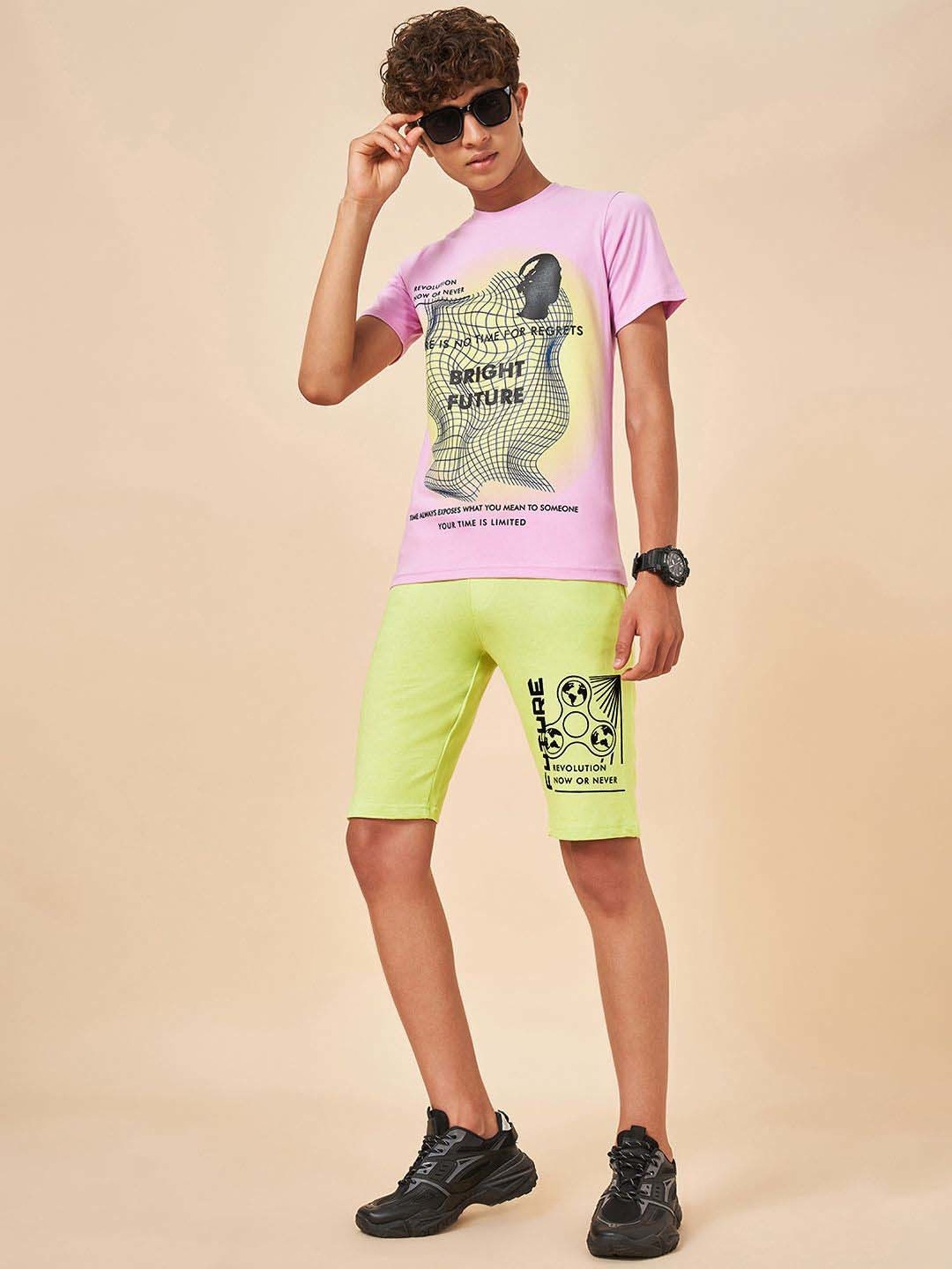 Coolsters by Pantaloons Kids Sulphur Spring Cotton Graphic Shorts