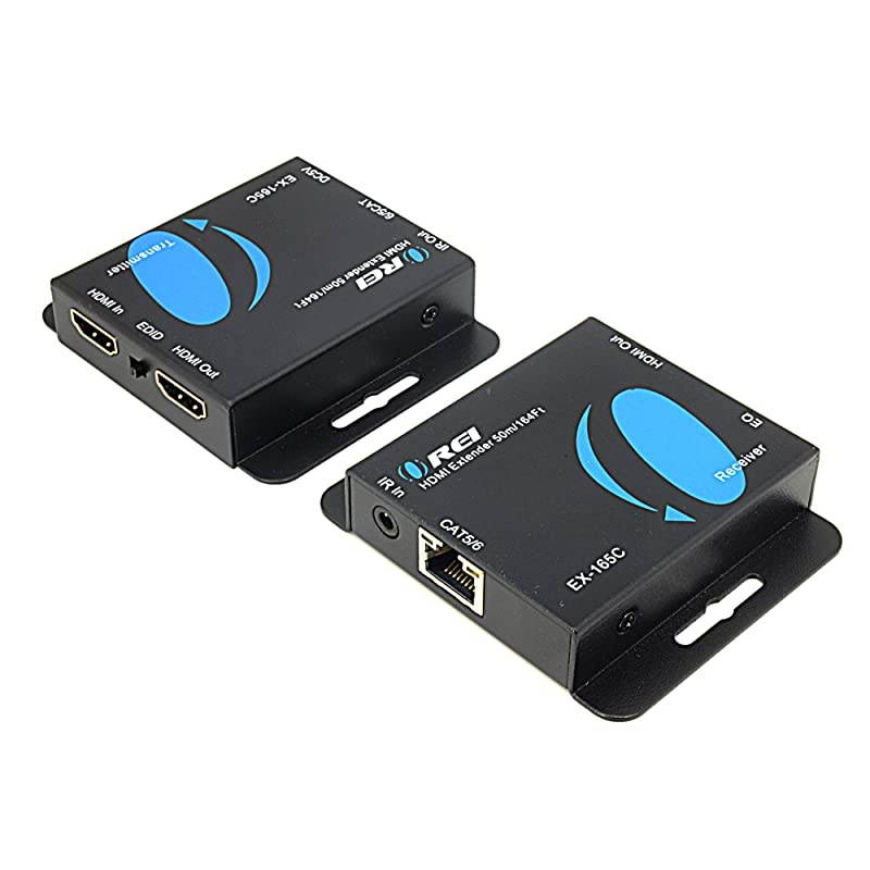 164-Feet HDMI Extender Over Single CAT5e/CAT6 up to 1080p, Full HD, Loop Out Option, with IR (EX-165C)
