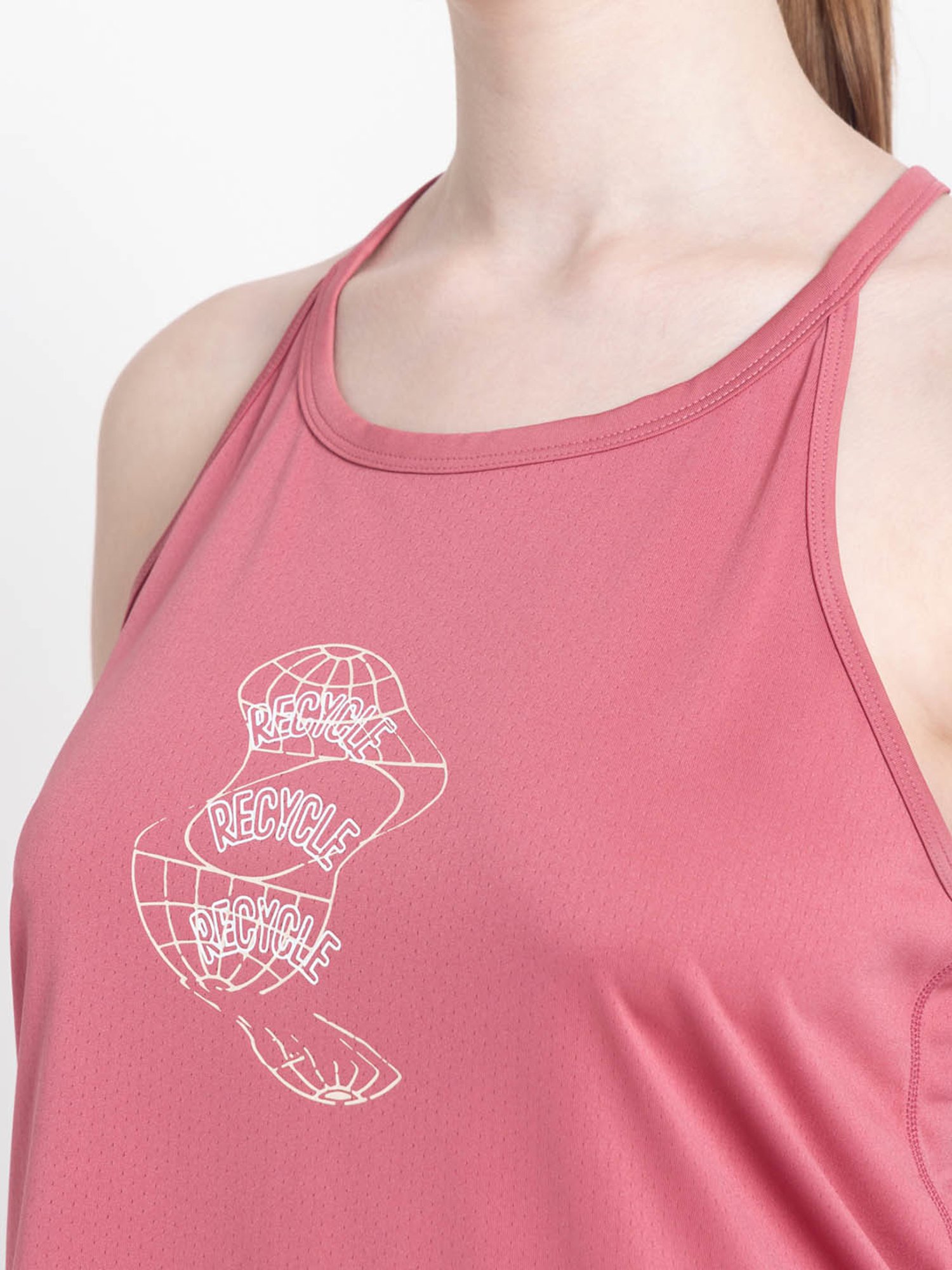 Columbia Pink Regular Fit Sports T-Shirt