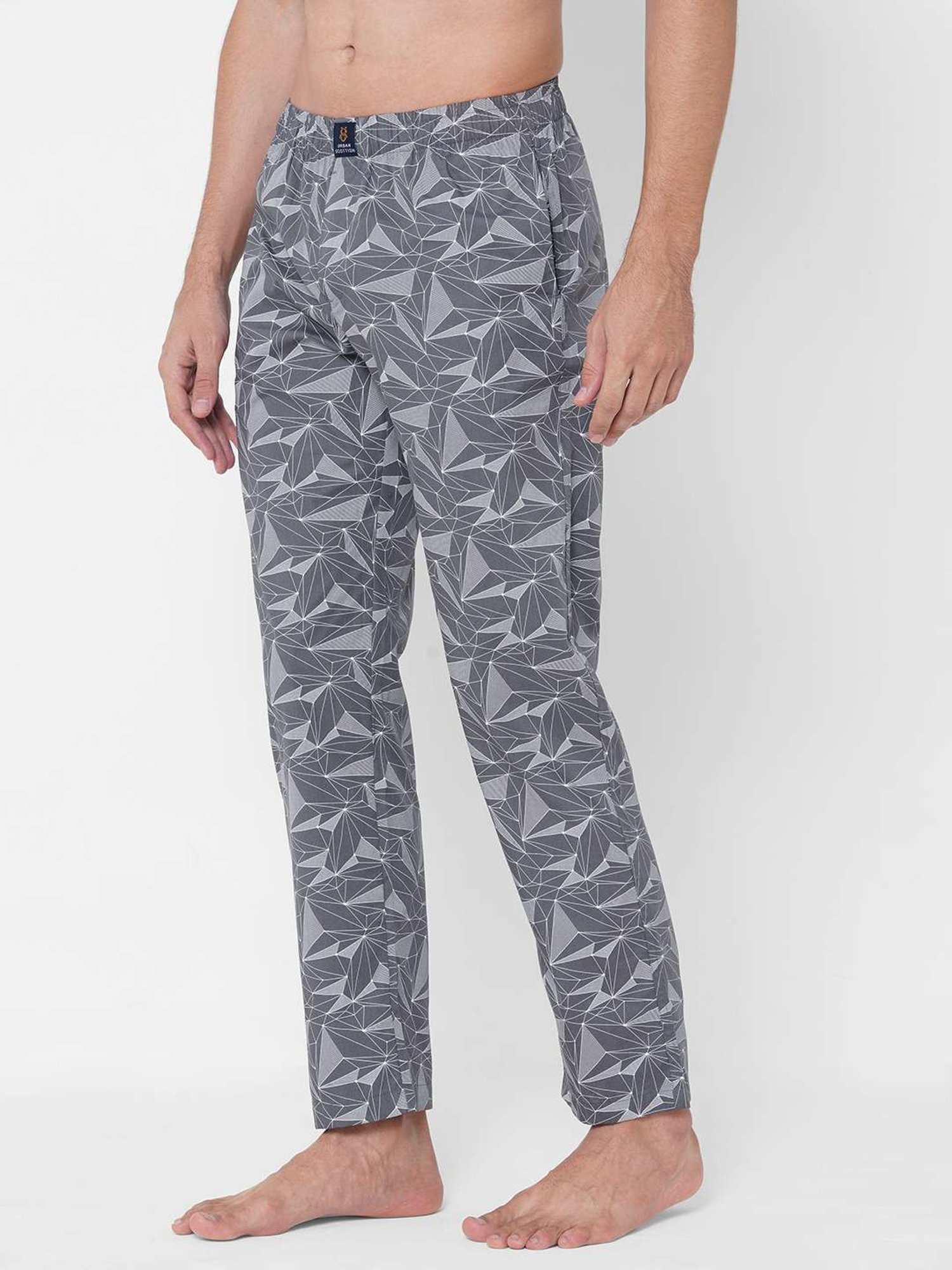 Urban Scottish Grey Regular Fit Printed Nightwear Pyjamas