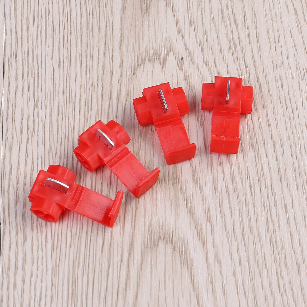 50pcs Red Electrical Cable Connectors Fast Quick Splice Lock Wire Terminals Crimp