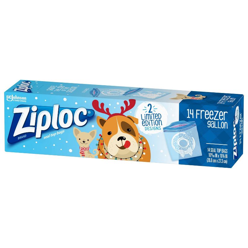 Ziploc Holiday Freezer Food Storage Bags - 14ct