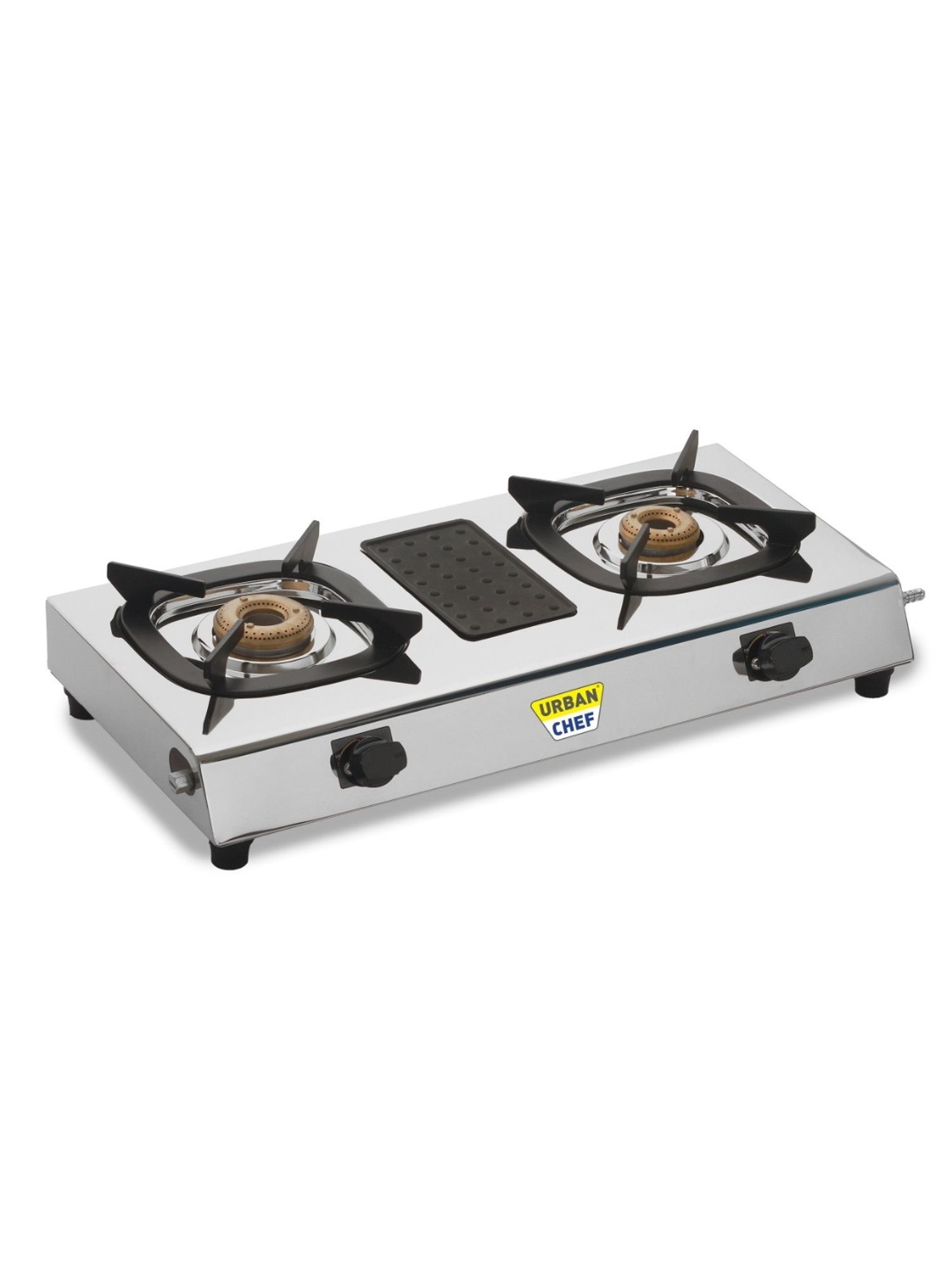 Urban Chef Gas Stove with 2 Burners ( Silver/Black )