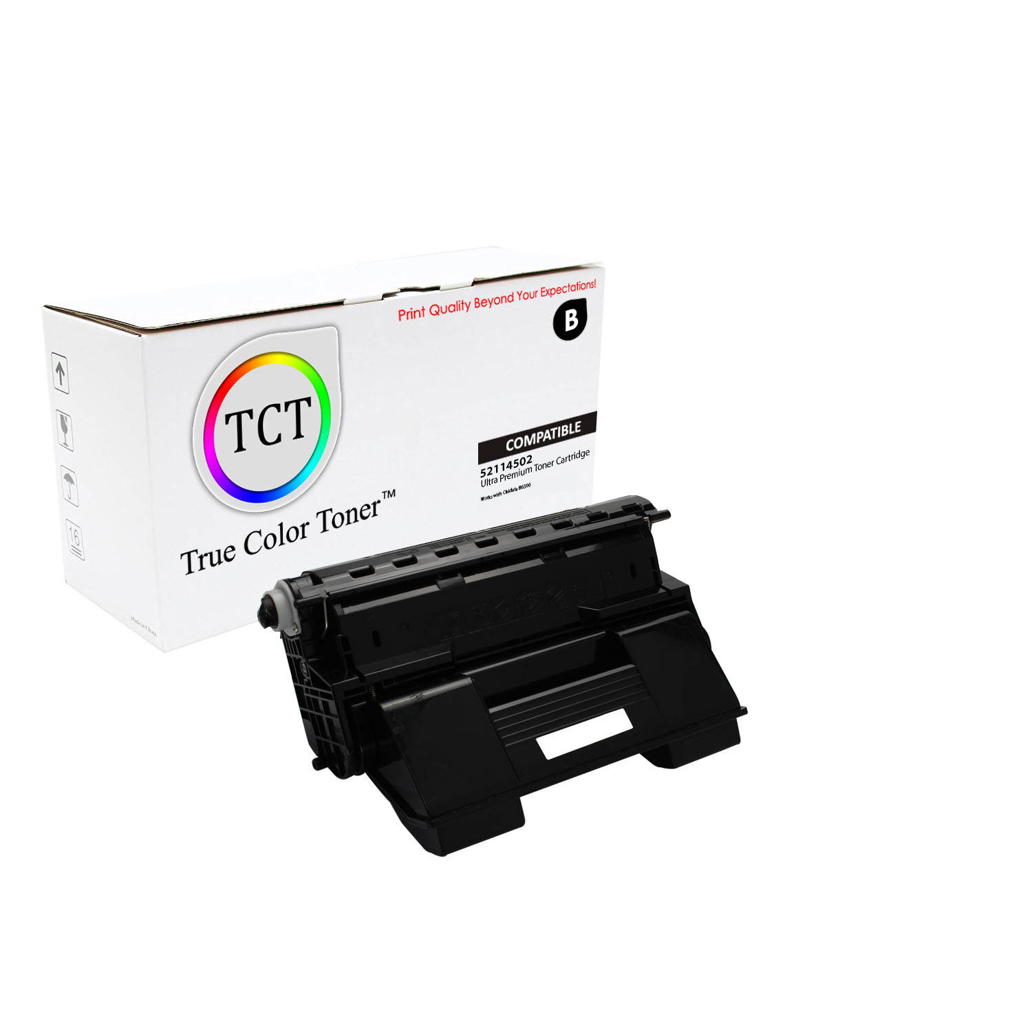 TCT Premium Compatible Toner Cartridge Replacement for Okidata B6300 52114502 Black works with OKI B6300 Printers (17,000 Pages) - 12 Pack