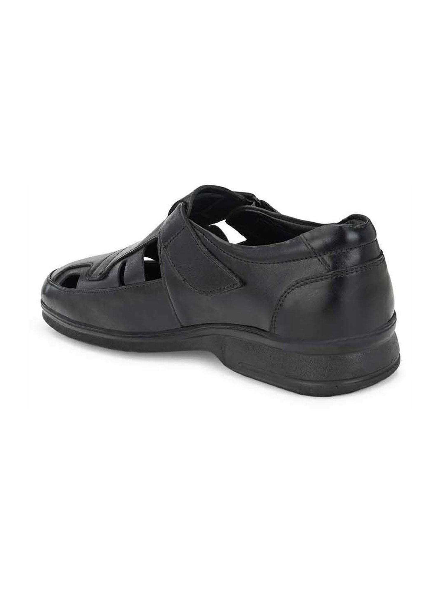 Eego Italy Men's Black Fisherman Sandals