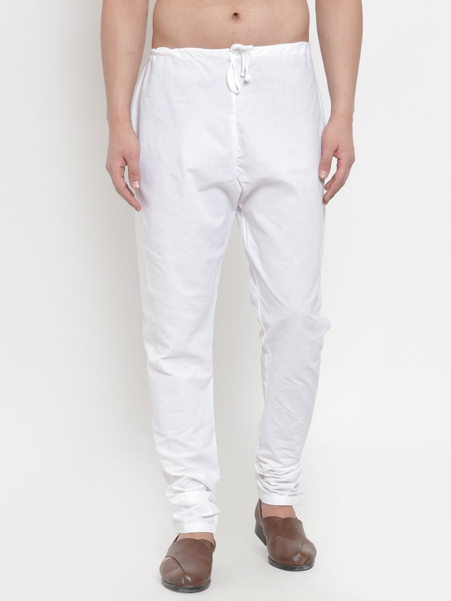 Jompers White Fitted Churidars