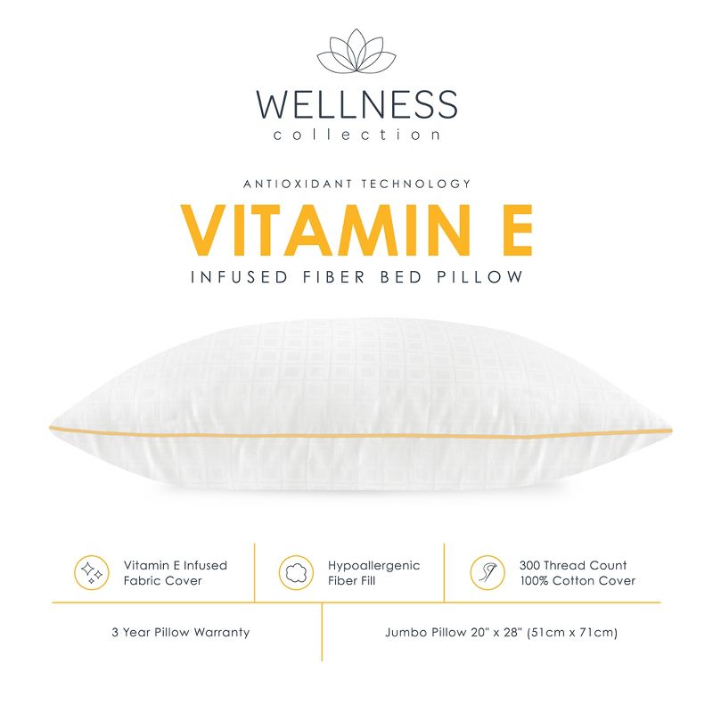 Downlite Soft White Goose Down Hypoallergenic Pillow &ndash; Perfect for Stomach Sleepers Standard