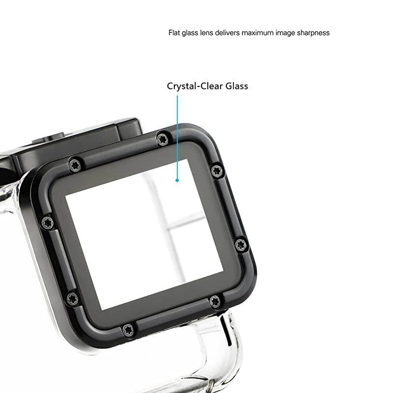 Open Skeleton Housing Case for GoPro Hero 5 6 7 Black Action Camera Protective Lens Removal NOT Needed Transparent Clear