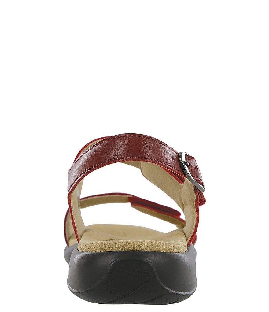 SAS Nudu Two-Toned Leather Heel Strap Sandals