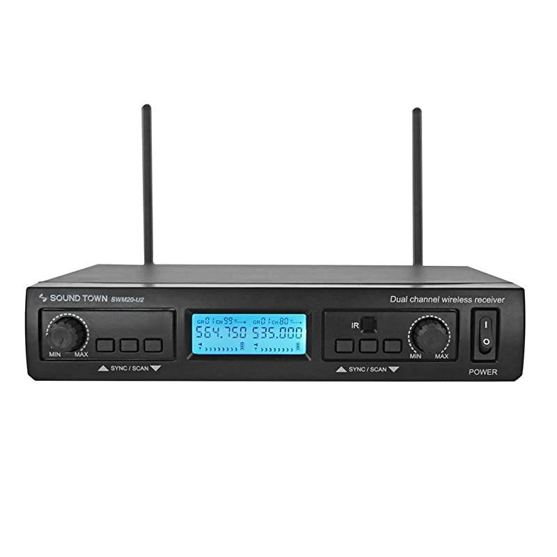 200Channel Professional UHF Wireless Microphone System with 2 Handheld Microphones for Church Business Meeting Outdoor Wedding and Karaoke