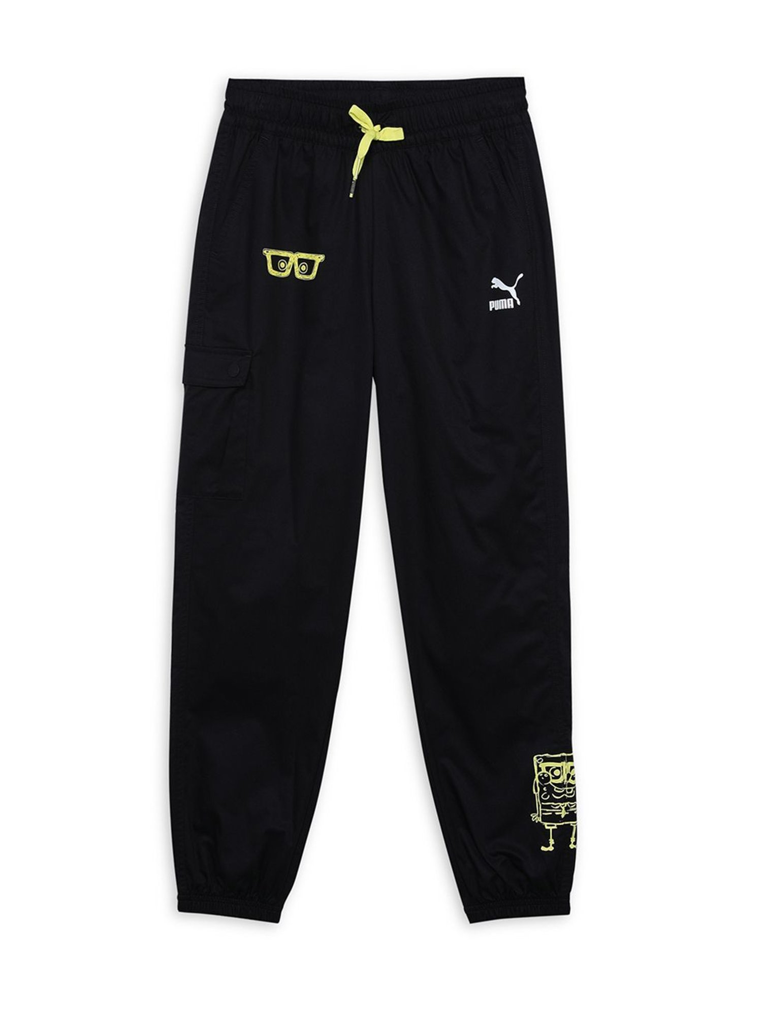Puma Boys Black Solid Sweatpants