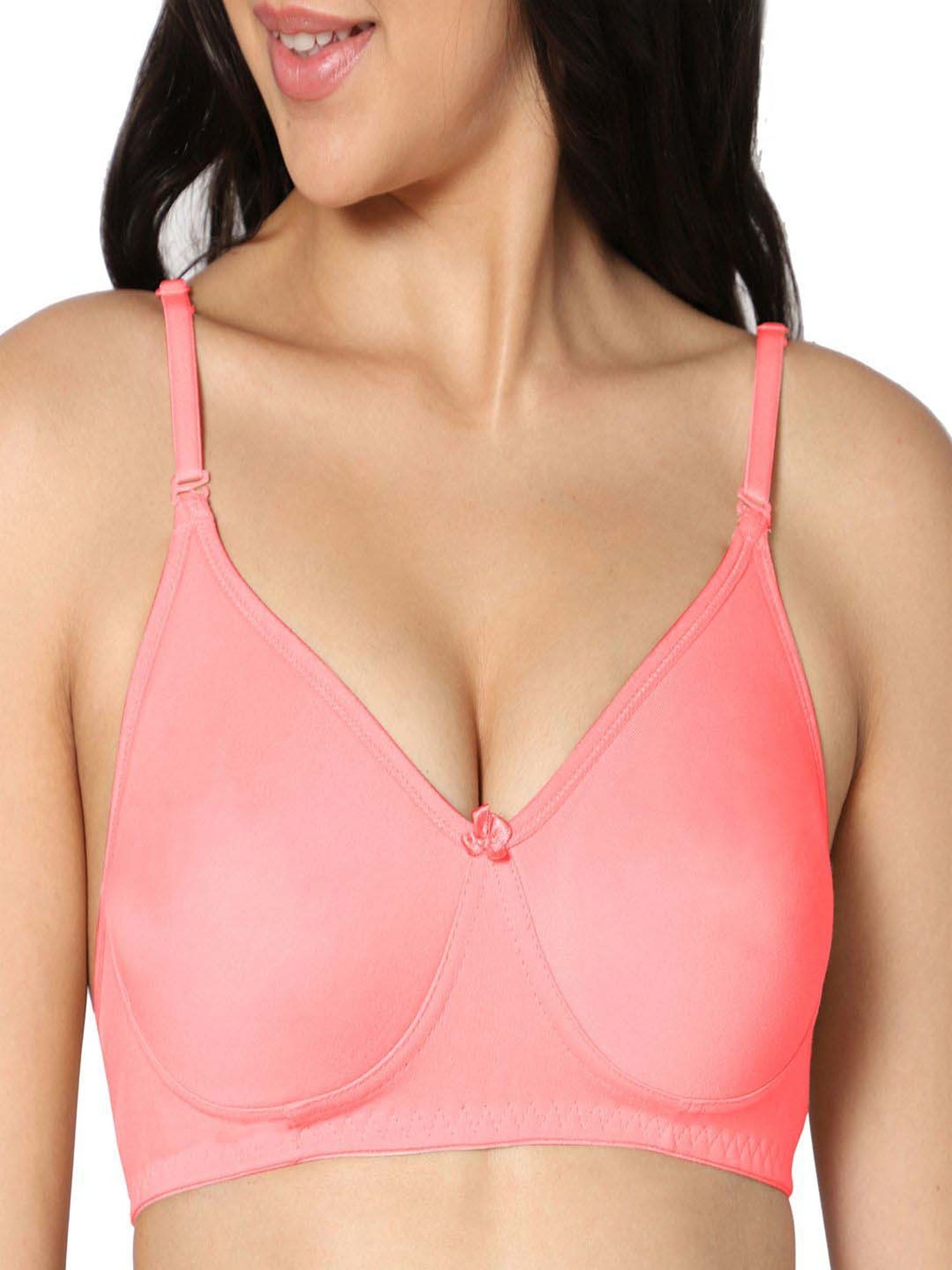 IN CARE White & Pink Cotton T-Shirt Bras - Pack Of 2