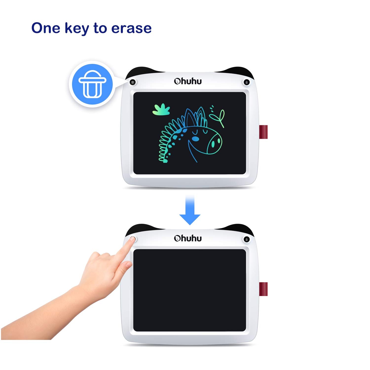 LCD Writing Tablet Colorful Screen, Ohuhu 9" Electronic Drawing Board, Doodle Board, LCD Digital Handwriting Pad Gifts for Kids Children at Home and School, Scribble and Play Learning Boards Ages 3+