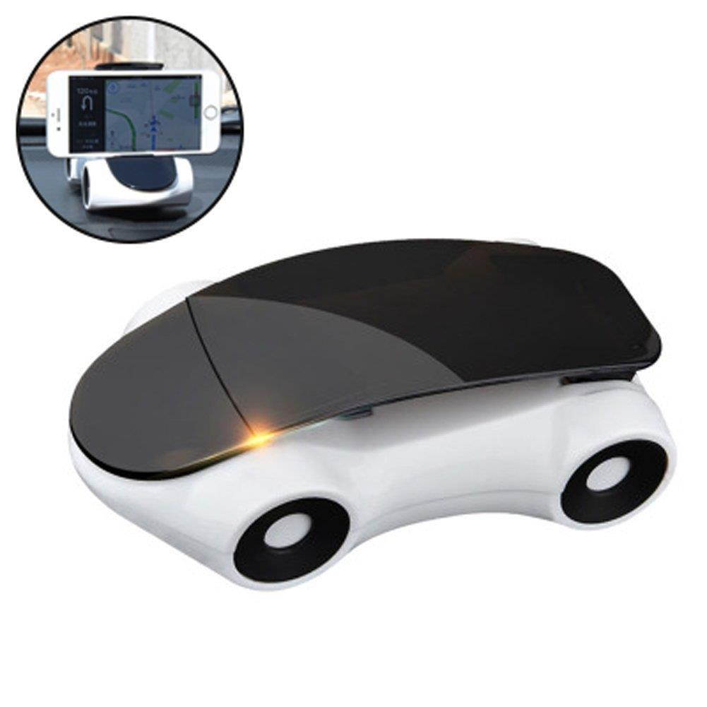 EIGIIS Creative Car Shape Car Phone Holder Non-slip GPS Holder 360&deg;Rotation for iPhone iPad and Other 3 to 6Inch Universal Smartphones (White)