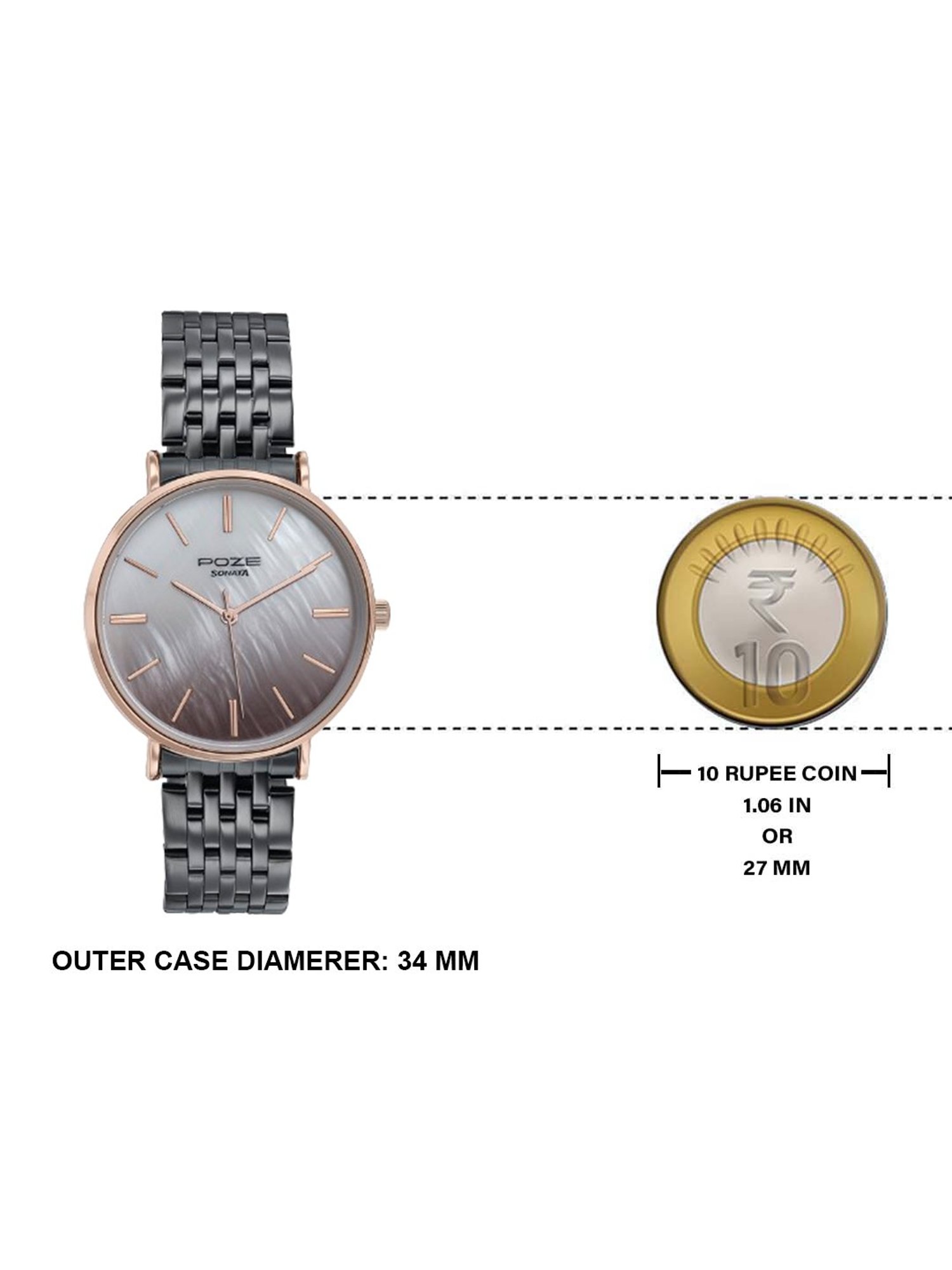 Sonata Poze 3.0 SP80077KM01WF Analog Watch for Women