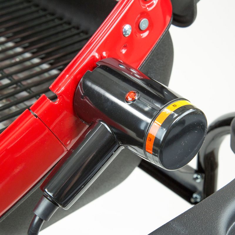 Americana Electric Cart Grill with Composite Wood Side Tables and Shelf Model 9325U - Meco