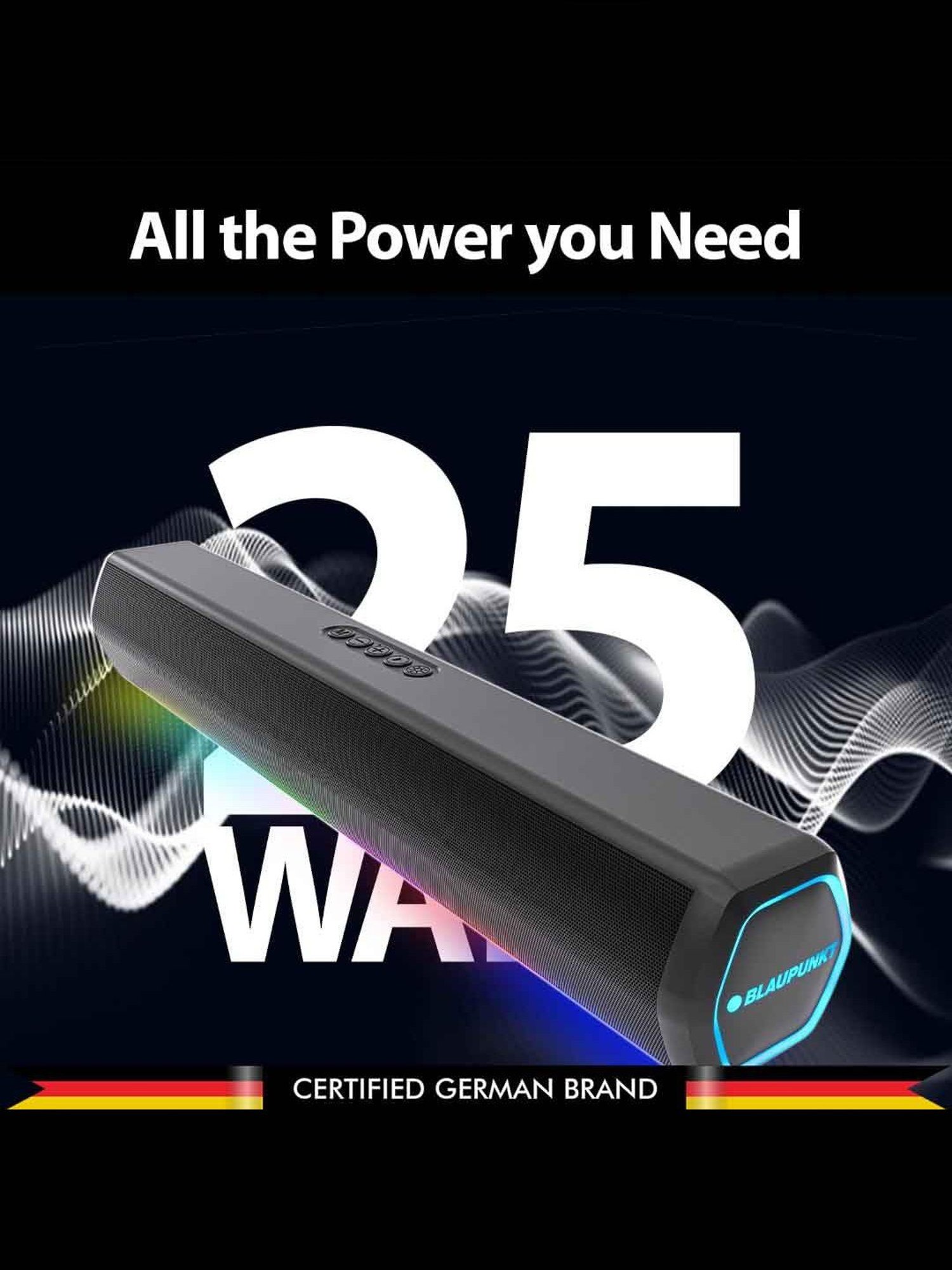 JBL Bar 2.1 Deep Bass Soundbar with Wireless Subwoofer (Black)